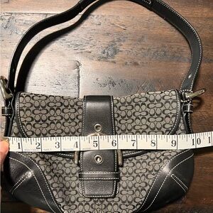 Y2K Coach Black Signature SoHo bag purse